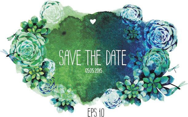 复古水彩多汁设计图片下载