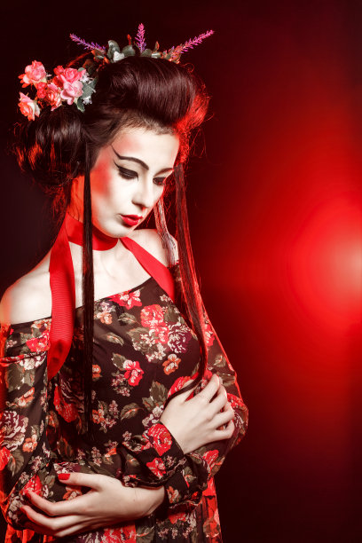 顺从的艺妓。图片下载