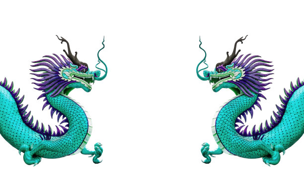 孤立的中国龙像图片下载