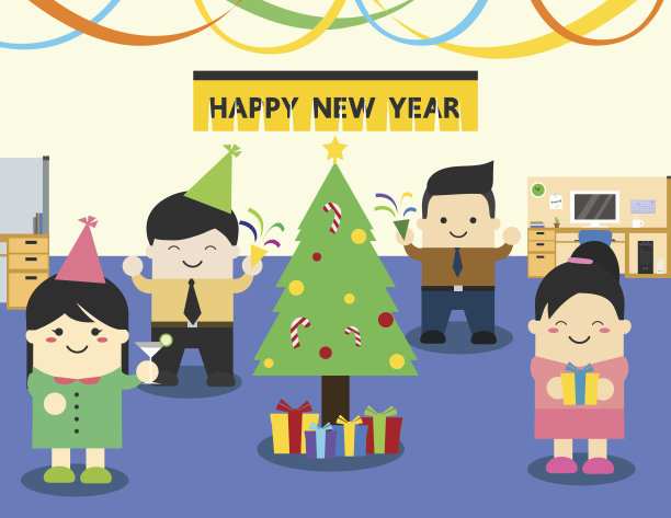 办公室的工作人员正在庆祝。图片下载