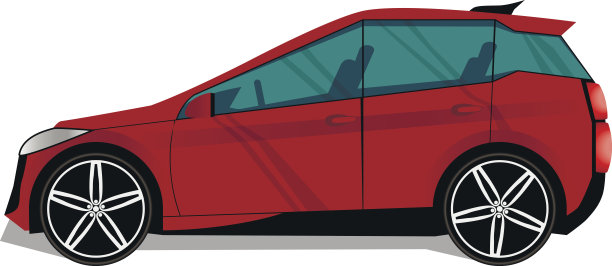 掀背车红色的车图片下载