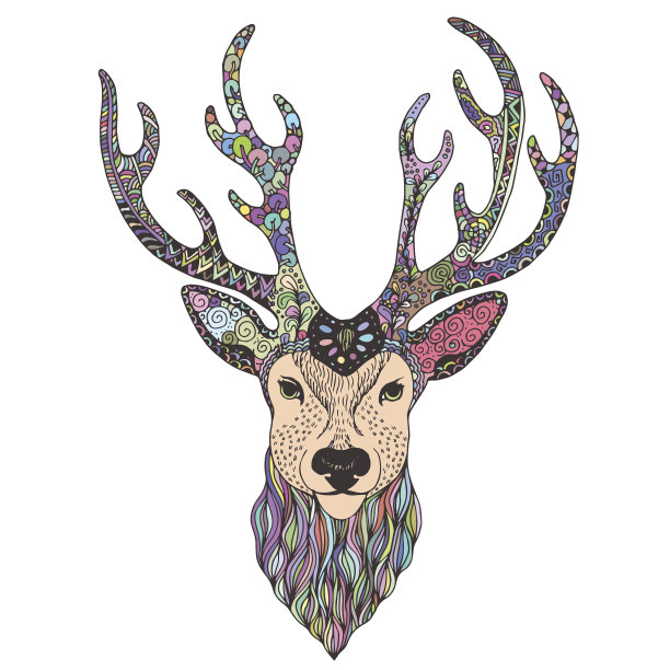 鹿头纹身迈赫迪图片下载