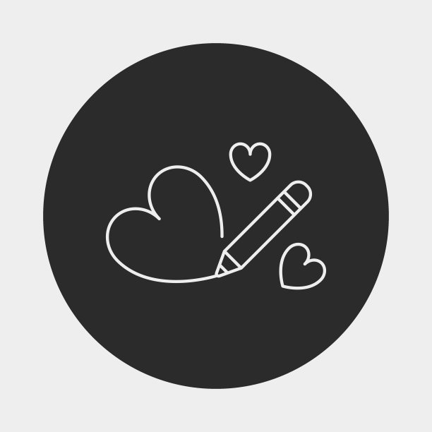 爱心线条图标图片下载