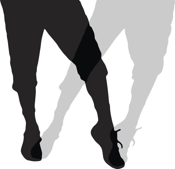 男性脚的矢量轮廓。图片下载