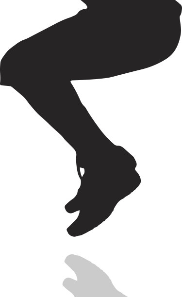 男性脚的矢量轮廓。图片下载