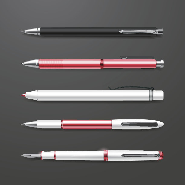 雅致红笔套装图片下载