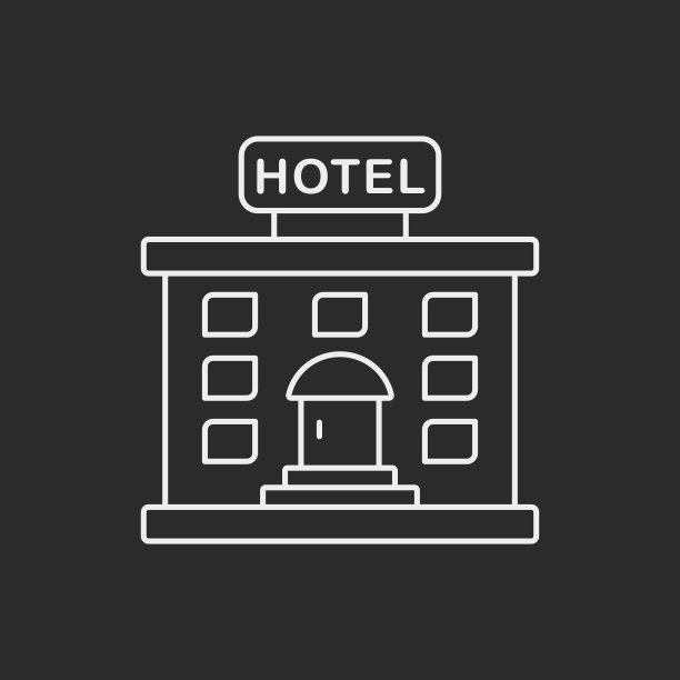 酒店线性图标图片下载