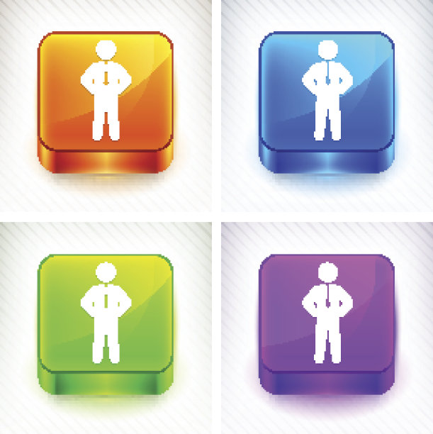 商人的颜色方形按钮图片下载