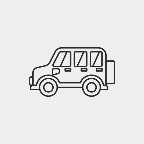 汽车线条图标图片下载