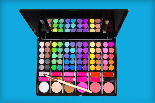 阴影化妆和化妆刷图片下载