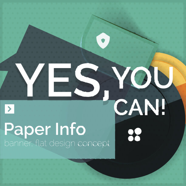 平面设计方形横幅与口号图片下载