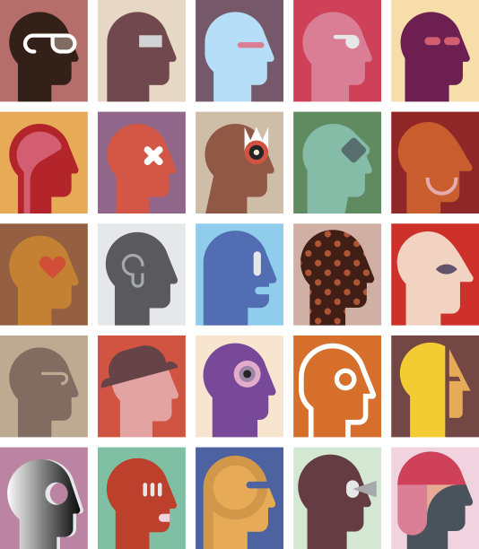 人物肖像套装图片下载