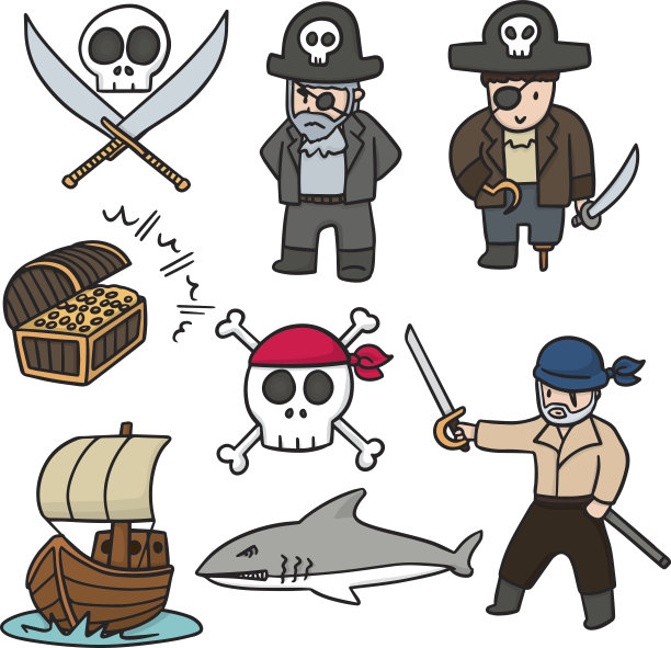 海盗向量集图片下载