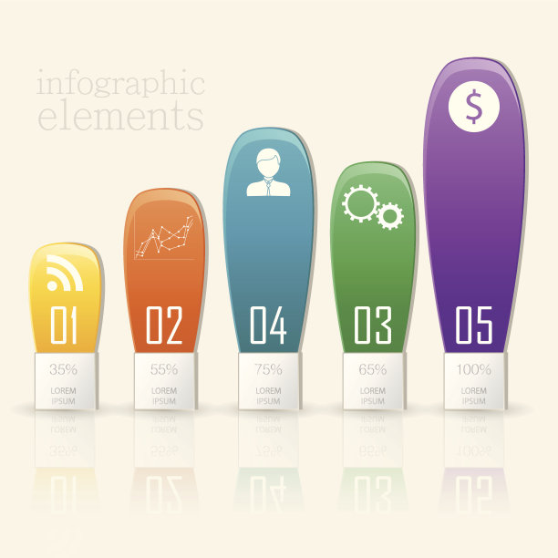 丝带。信息图表设计图片下载