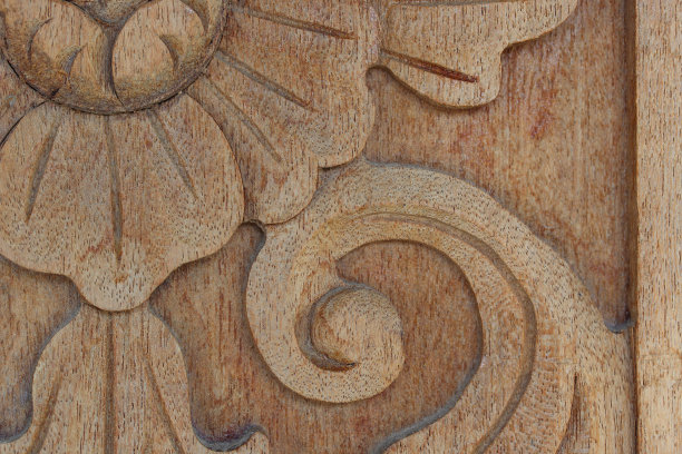 雕花木墙关图片下载