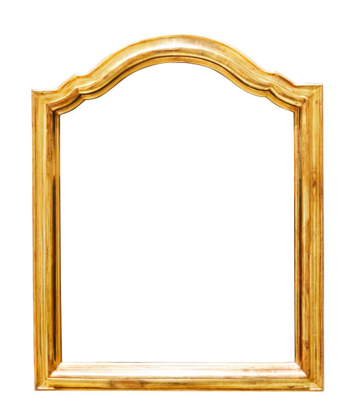 拱形的金色框架图片下载