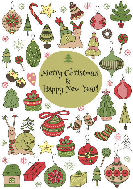 圣诞贺卡模板图片下载