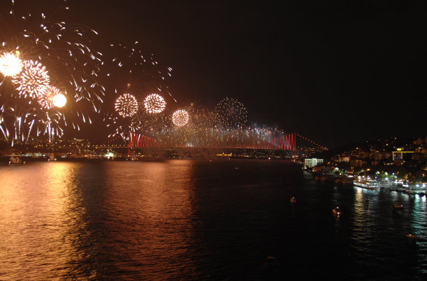 新年，焰火，伊斯坦布尔图片下载
