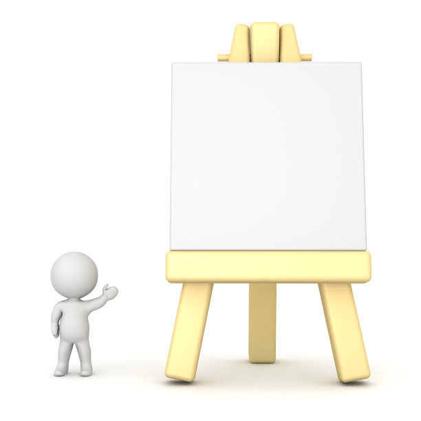 3D角色显示大型艺术画架图片下载