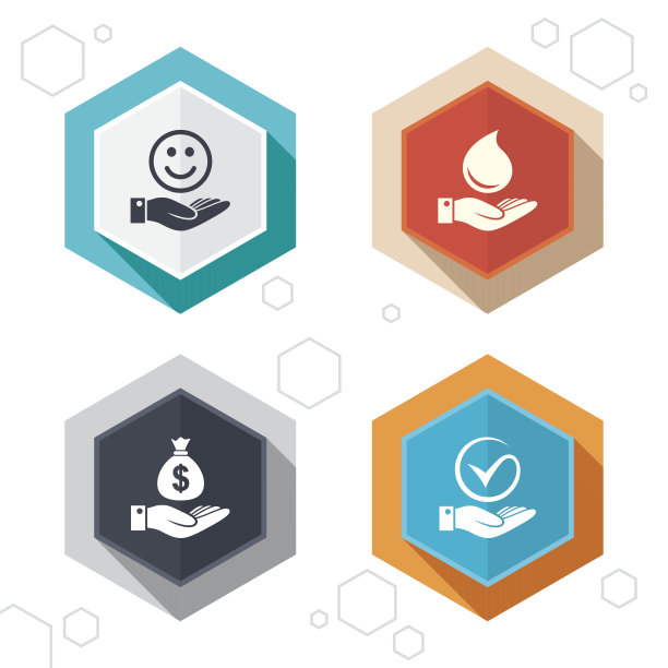 微笑和手的图标。水滴，滴答符号图片下载