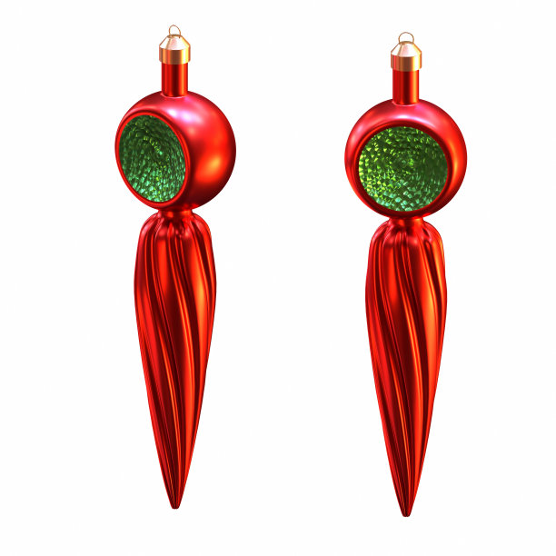 孤立闪亮的圣诞树装饰图片下载