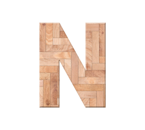镶木地板字母符号- N图片下载