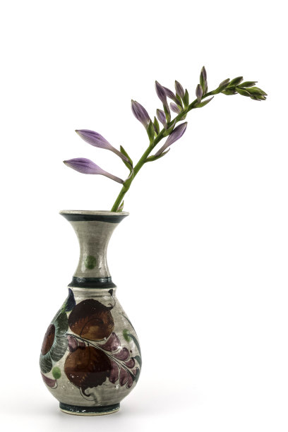 紫花陶瓷花瓶图片下载