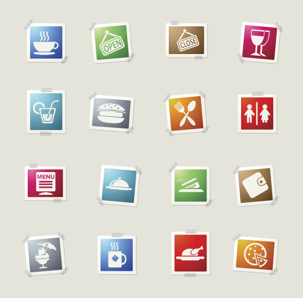 咖啡馆图标设置图片下载