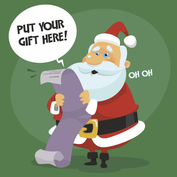 有个心愿清单的圣诞老人图片下载