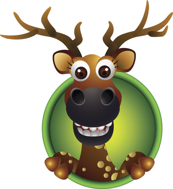 可爱的鹿头卡通图片下载