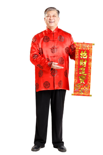 中国新年穿着传统服装的人图片下载