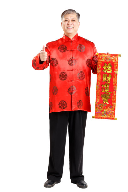 中国新年穿着传统服装的人图片下载