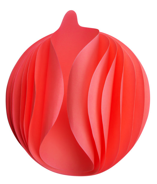 圣诞纸球-红色图片下载