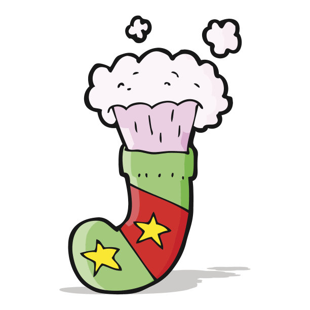 卡通魔法圣诞袜图片下载