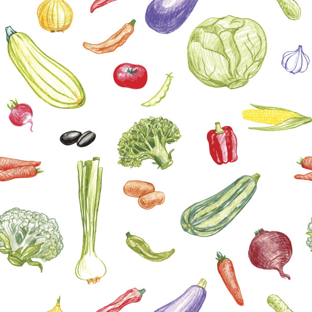 蔬菜无缝图案图片下载