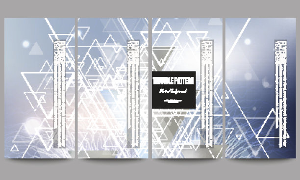 这是一组现代向量飞行器。用三角形抽象模糊背景图片下载