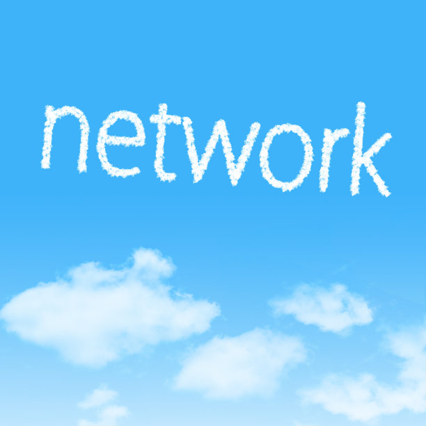 云图标与设计的蓝天背景图片下载