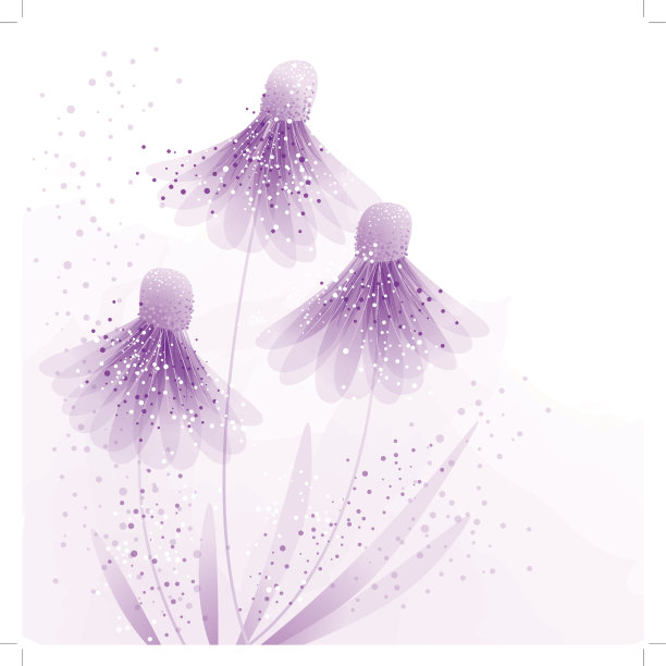 带花的矢量背景图片下载