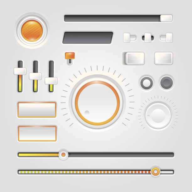 媒体用户界面按钮和旋钮图片下载