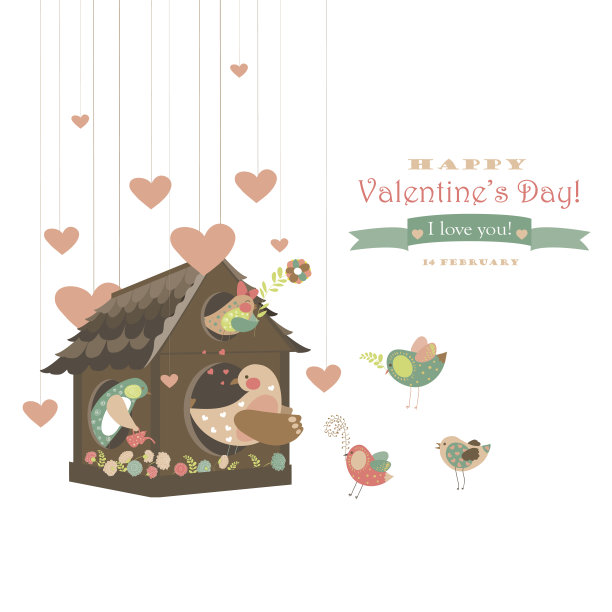 鸟在恋爱，鸟在屋图片下载