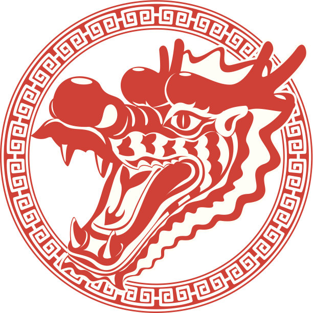 龙首艺术插画素材图片