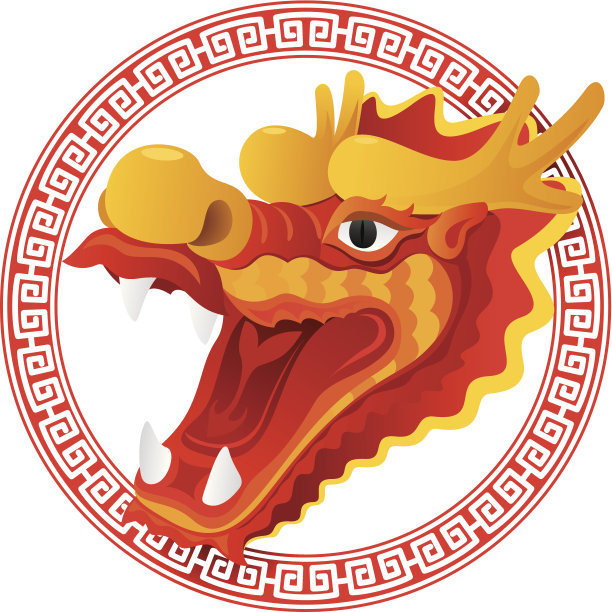 龙首艺术插画图片下载