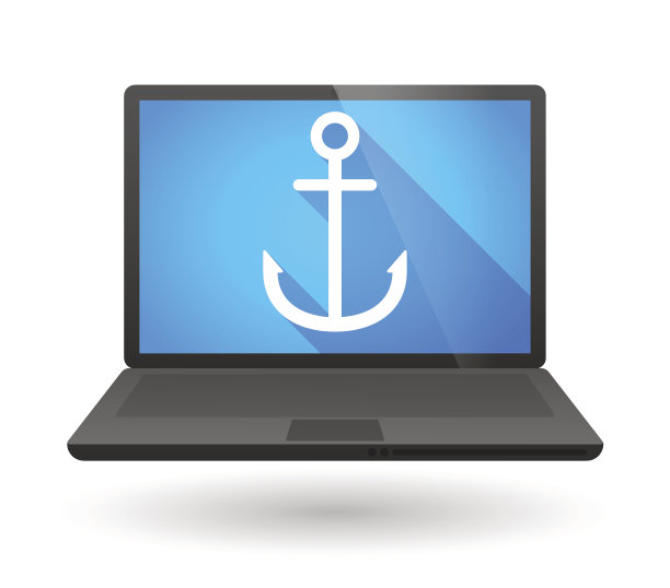 带锚的笔记本图标图片下载