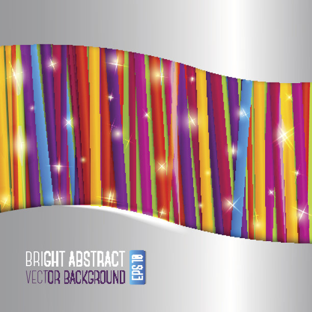 抽象明亮的背景与彩色花边，金属盖，灯图片下载