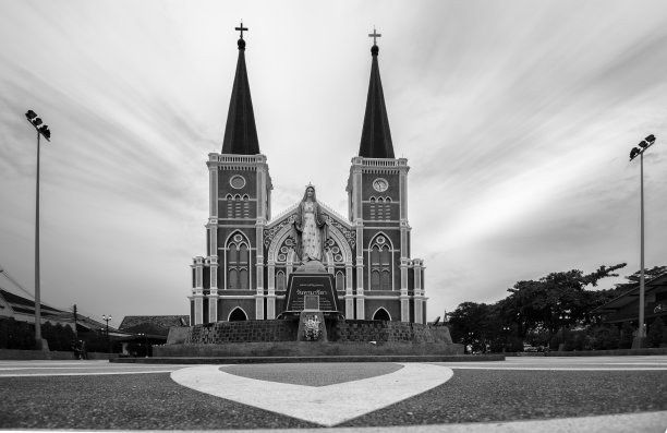 泰国Chanthaburi省的天主教会。图片下载