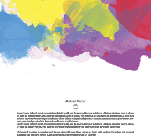 向量水彩模板图片下载