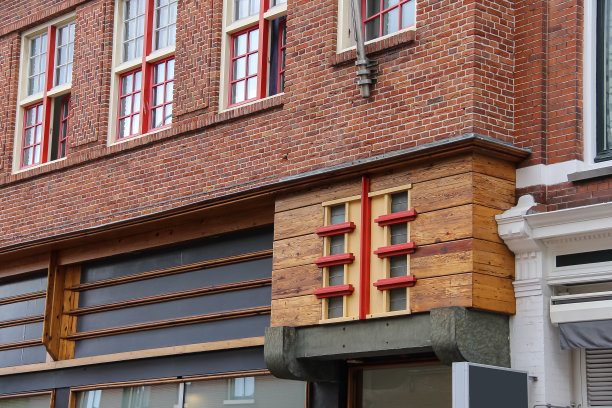 哈勒姆历史中心的老房子的一部分图片下载