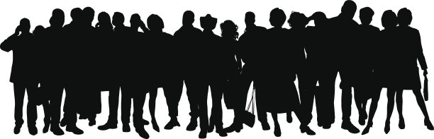 一个人的矢量剪影。图片下载