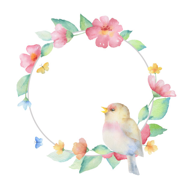 水彩轮框架。图片下载