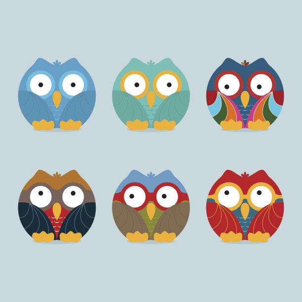 滑稽的冻猫头鹰集图片下载